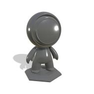 47 - Gray Plastic Shiny